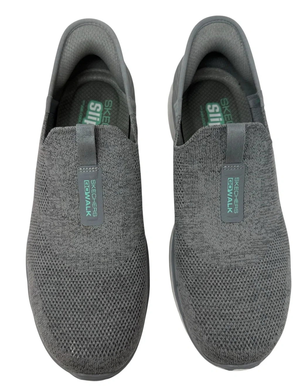 Skechers Slip Ins Womens Size 9.5 Gray Go Walk 6 Fabulous View Hands free shoes